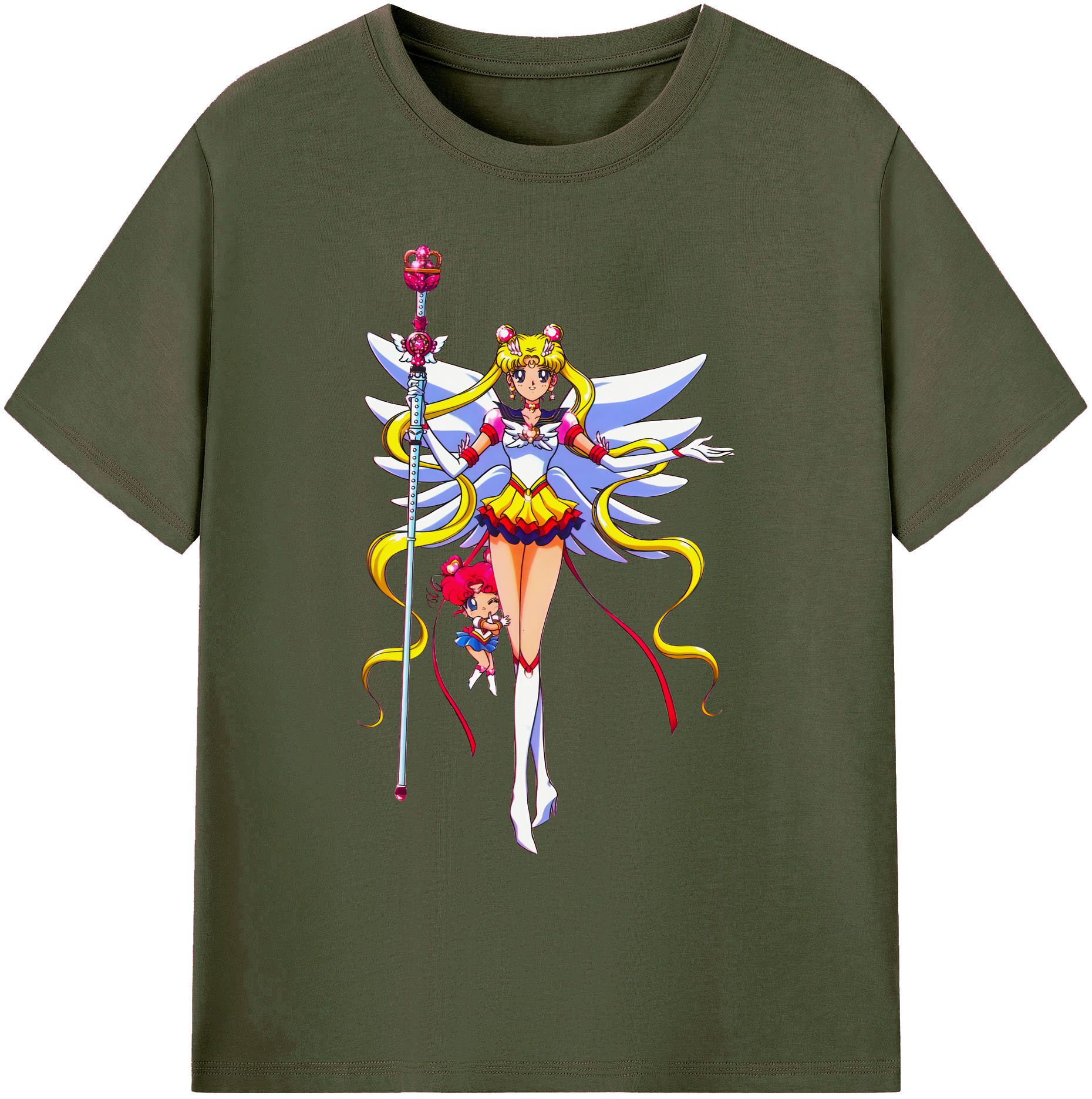 （画像用） 美少女戦士セーラームーン 月野 うさぎ つきの うさぎ Sailor Moon Tsukino Usagi 綿100％ メンズ半袖Tシャツ｜肌触りやわらか＆通気性